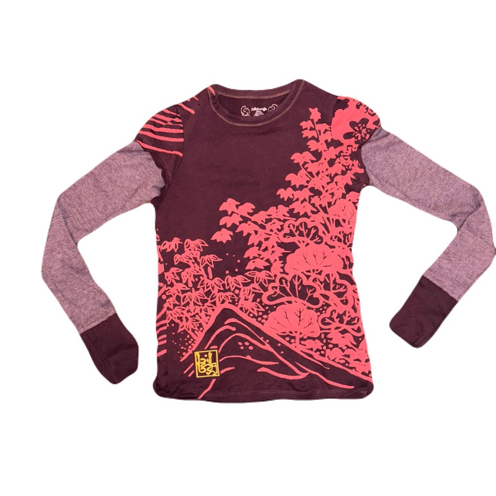 Long Sleeve Graphic Shirt - Red and Purple